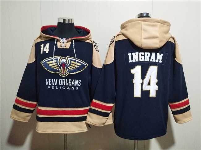 Men's New Orleans Pelicans #14 Brandon Ingram Navy Ageless Must-Have Lace-Up Pullover Hoodie,We sell and wholesale Men's New Orleans Pelicans #14 Brandon Ingram Navy Ageless Must-Have Lace-Up Pullover Hoodie on line form chian!